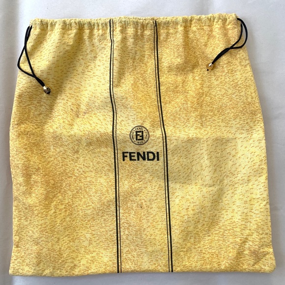 SOLD FENDI DUST BAG w/GOLD TONE ACCENTS DRAWSTRING - Picture 4 of 6